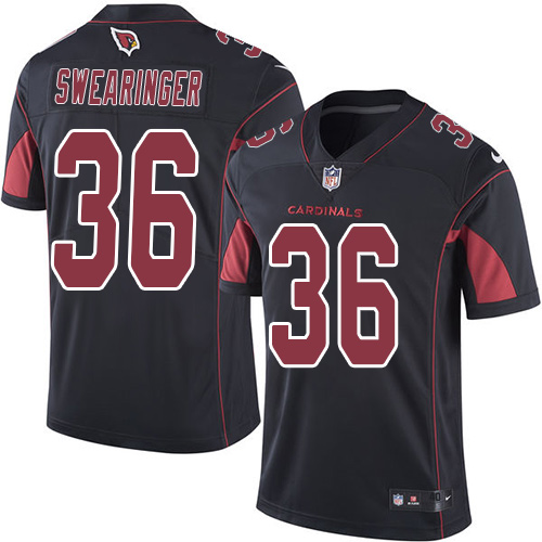 Men's Nike Arizona Cardinals #36 D. J. Swearinger Elite Black Rush NFL ...